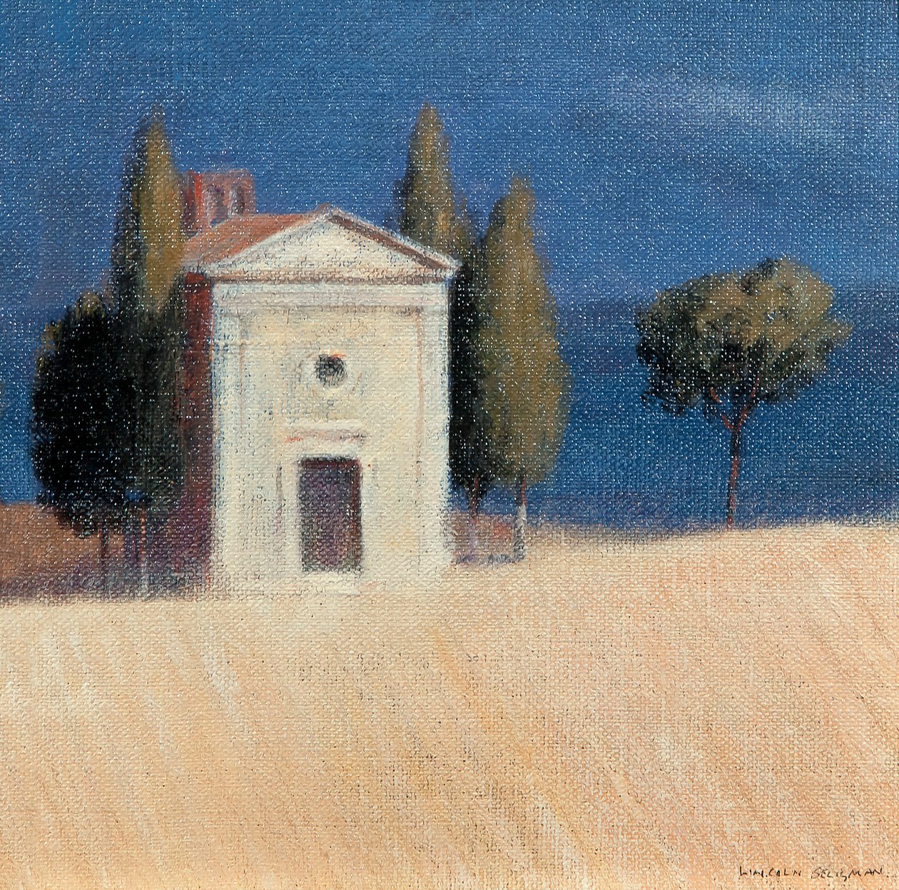 Kapelle in der Nähe von Pienza II, 2012 von Lincoln Seligman