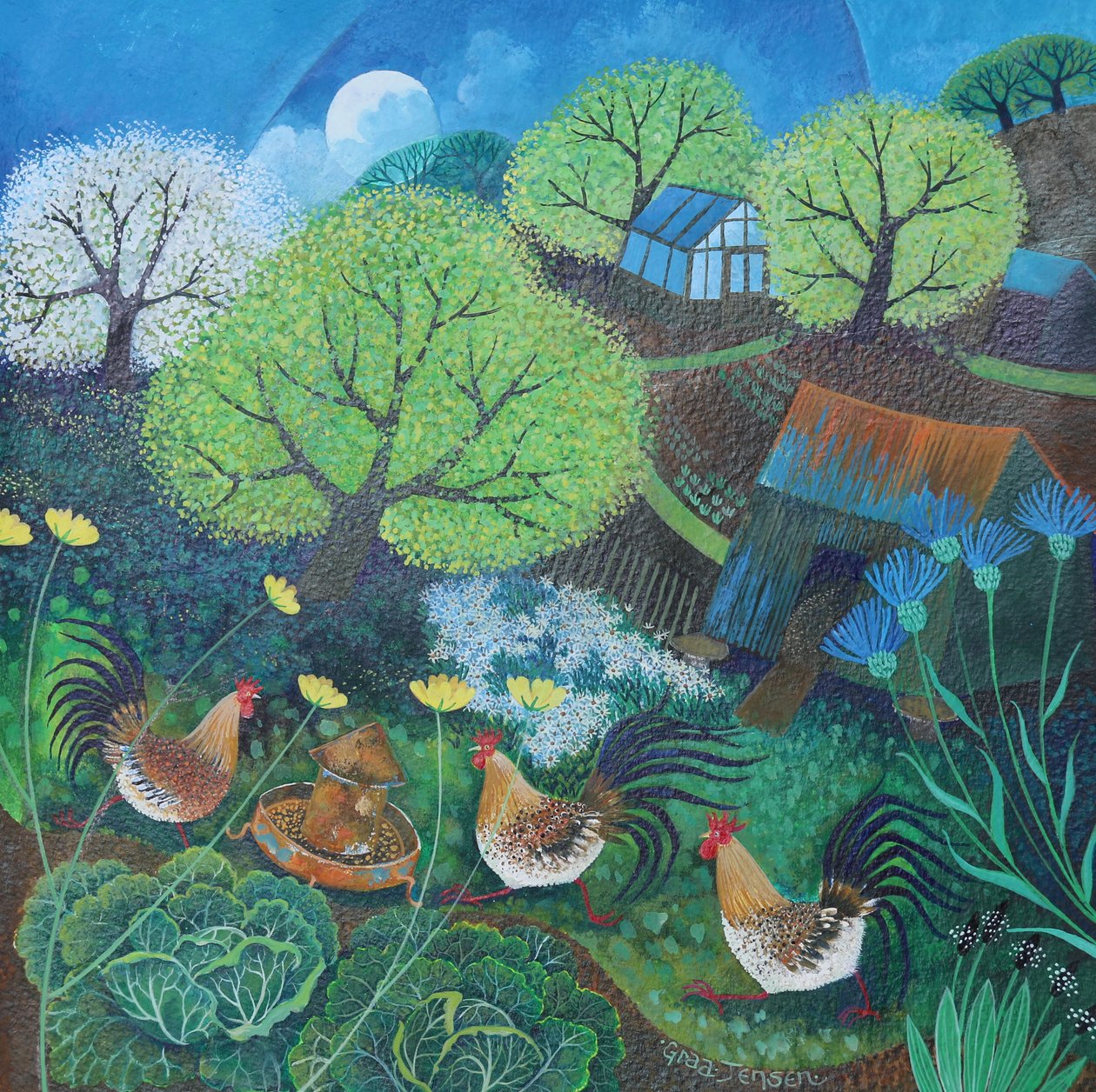 Glückliche Hühner, 2016 von Lisa Graa Jensen