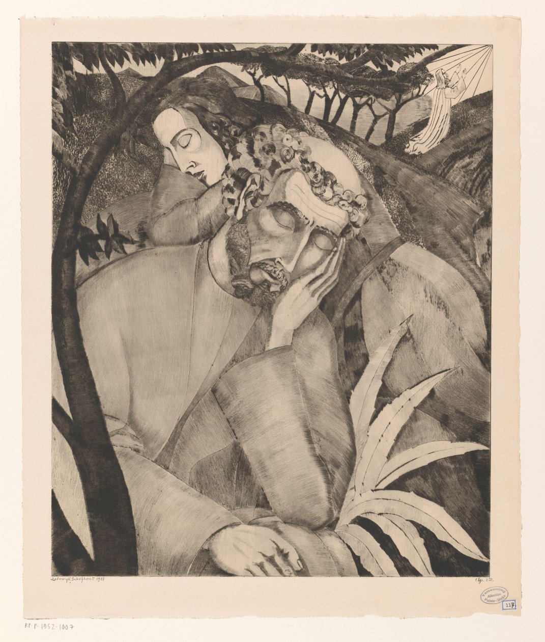 Christus am Ölberg von Lodewijk Schelfhout (signed by artist)