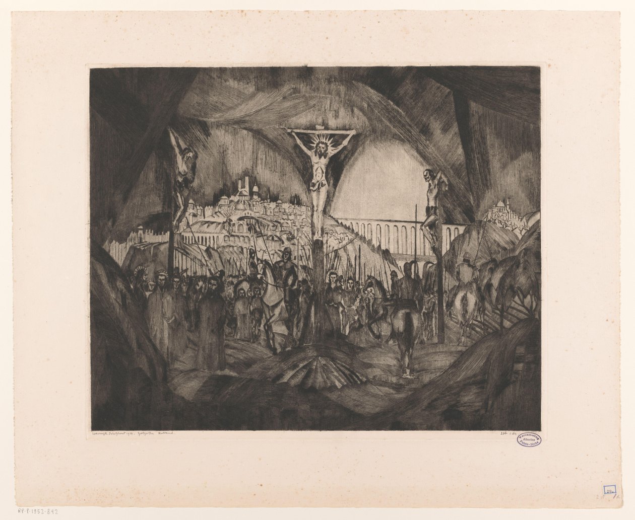 Golgotha I von Lodewijk Schelfhout (signed by artist)