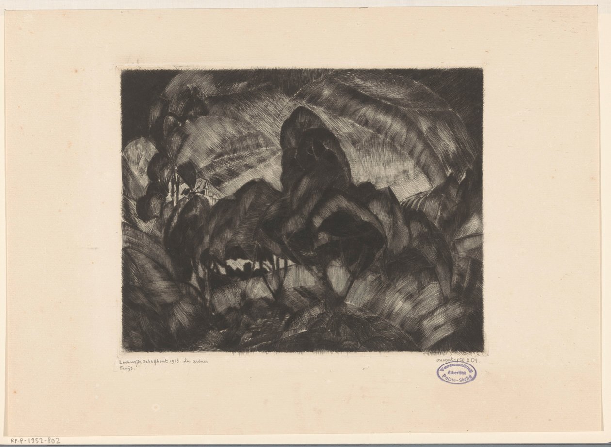 Hügellandschaft mit Bäumen von Lodewijk Schelfhout (signed by artist)