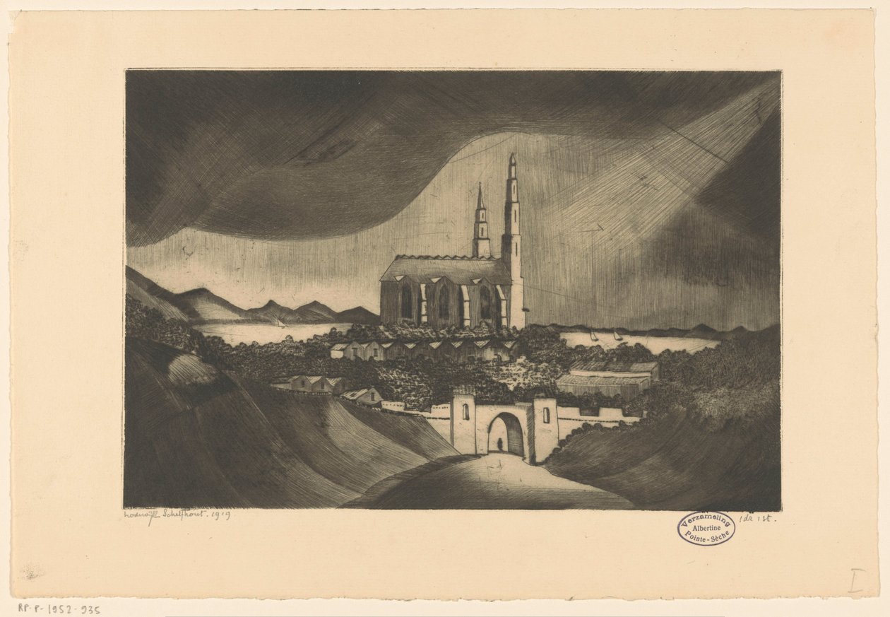 Kathedrale von Lodewijk Schelfhout (signed by artist)