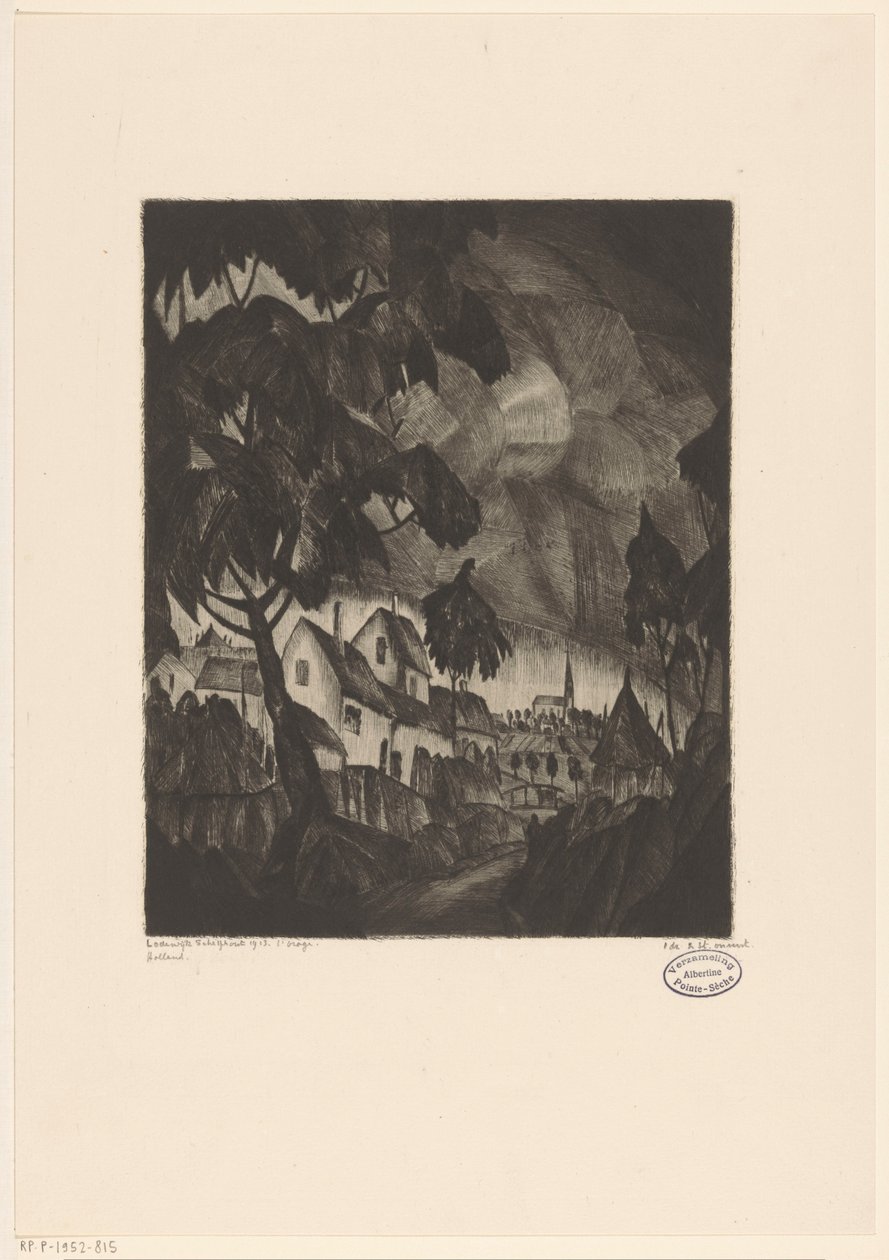 Gewitter von Lodewijk Schelfhout (signed by artist)
