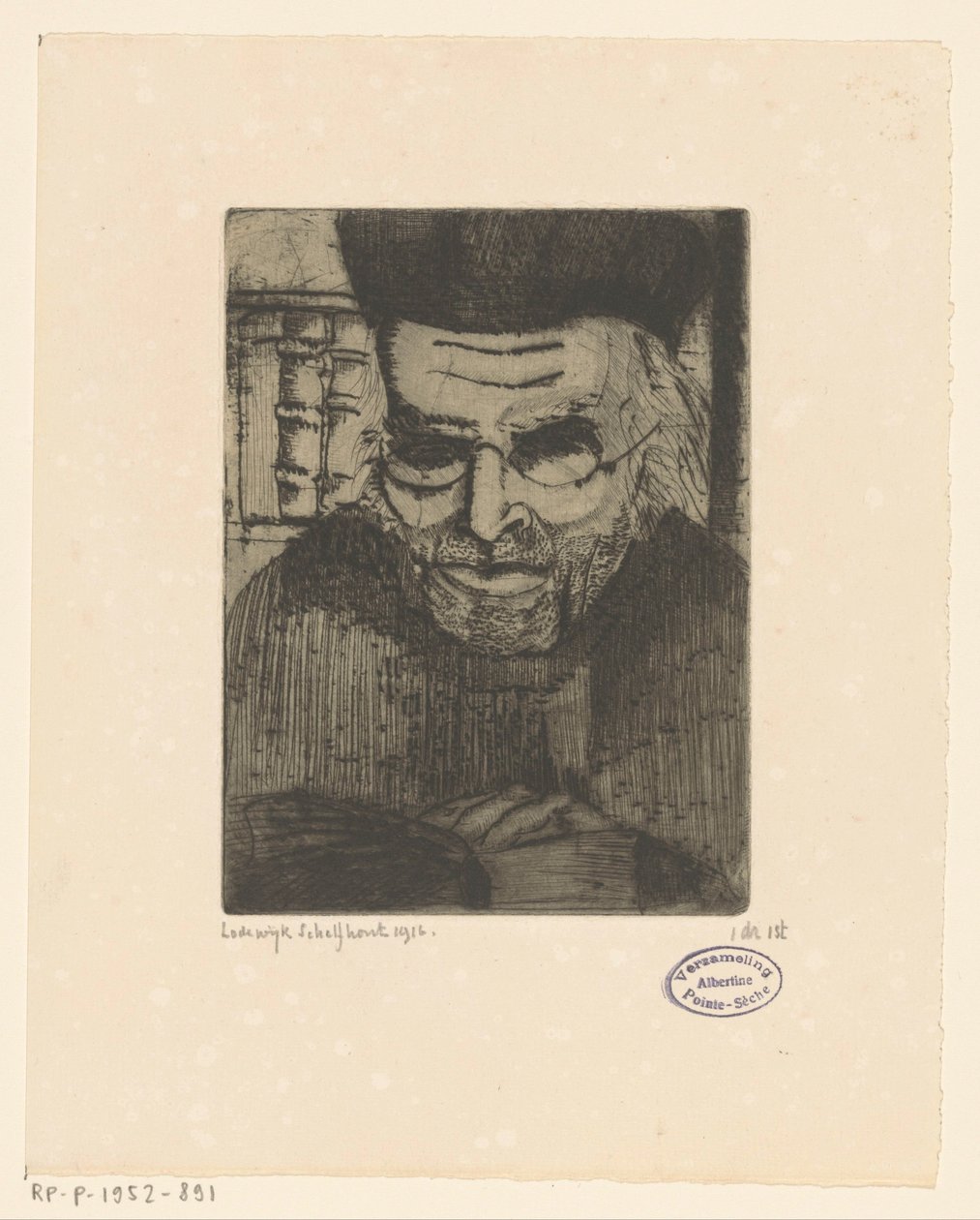 Porträt von G.J. Brinkman von Lodewijk Schelfhout (signed by artist)