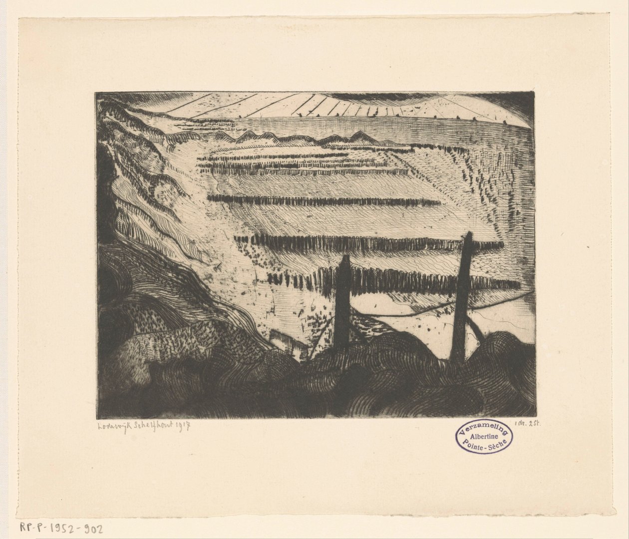 Strand von Domburg von Lodewijk Schelfhout (signed by artist)