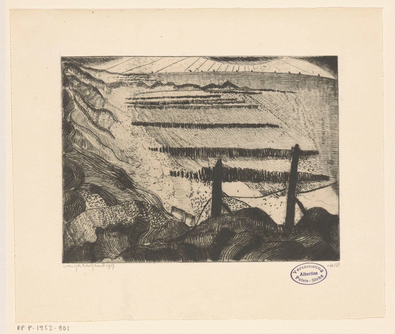 Strand von Domburg von Lodewijk Schelfhout (signed by artist)