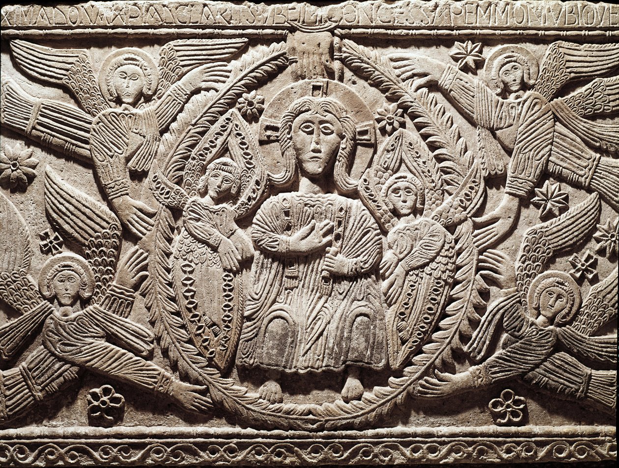 Christus in Herrlichkeit, Relief vom Altar des Herzogs Rachis von Lombard School