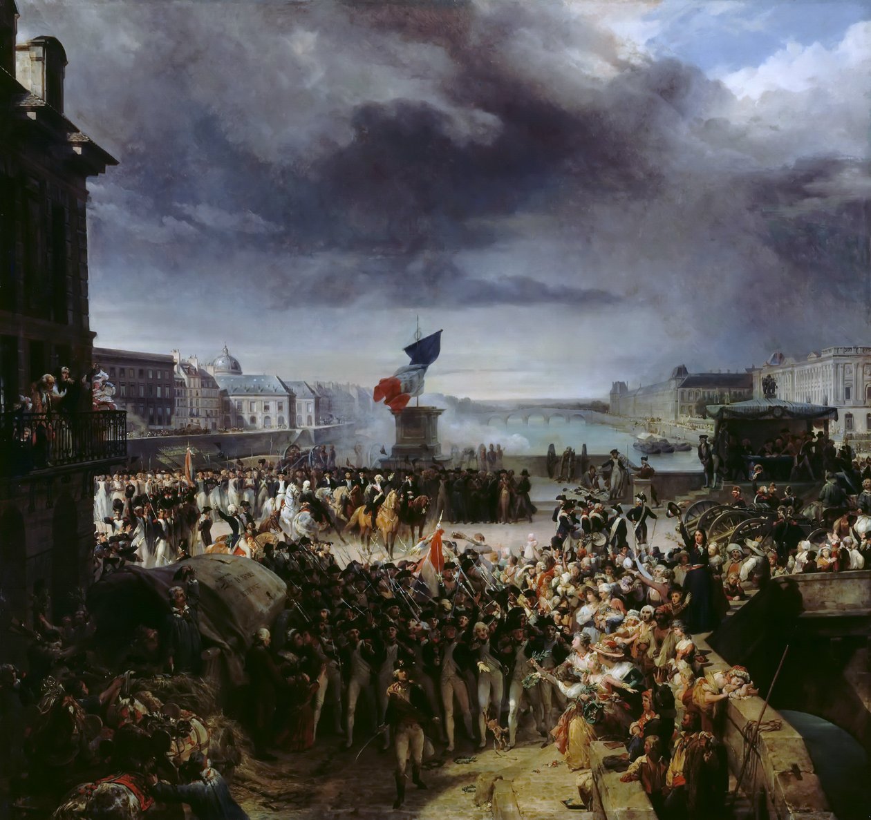 Die Nationalgarde von Paris zieht in die Armee, September 1792 von Léon Cogniet