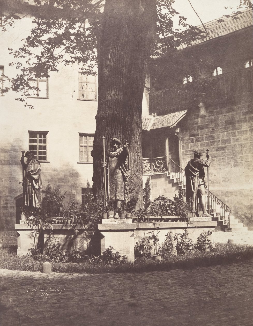 Nürnberg, Innenhof der Kaiserburg von Léon Gérard