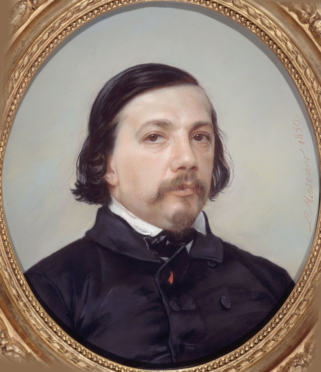 Porträt des Dichters Théophile Gautier, 1811-1872, 1850 von Léon Riesener