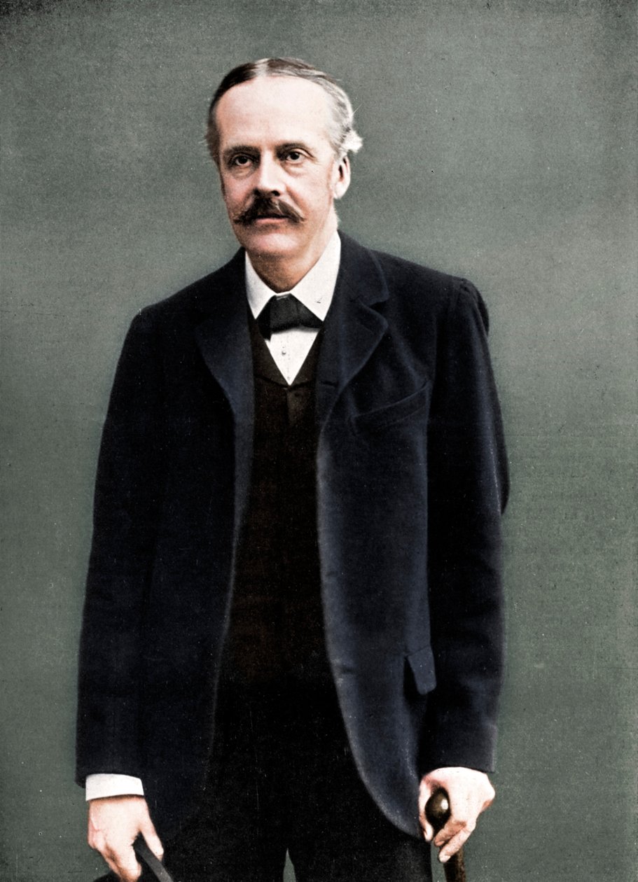 Arthur James Balfour, 1. Earl of Balfour, britischer Staatsmann und Premierminister, 1912 von London Stereoscopic and Photographic Co