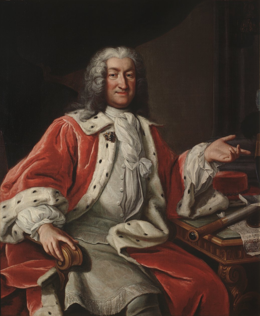 Porträt von Arvid Bernard Horn af Ekebyholm (1664-1742) von Lorens Pasch the Elder