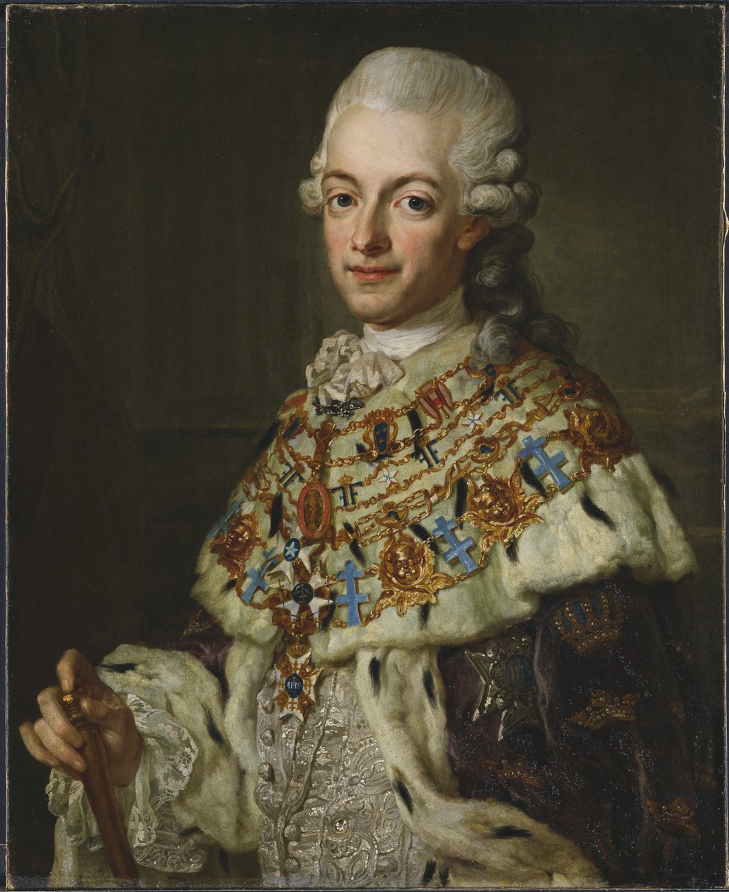 Porträt von König Gustav III. von Schweden von Lorens the Younger Pasch