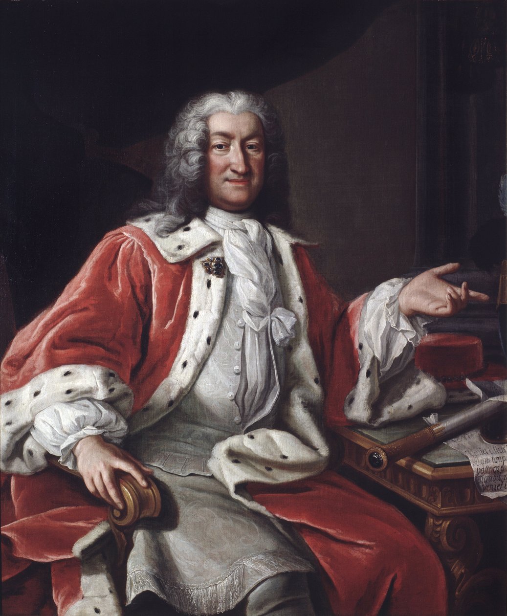 Porträt von Graf Arvid Horn von Lorentz the elder Pasch