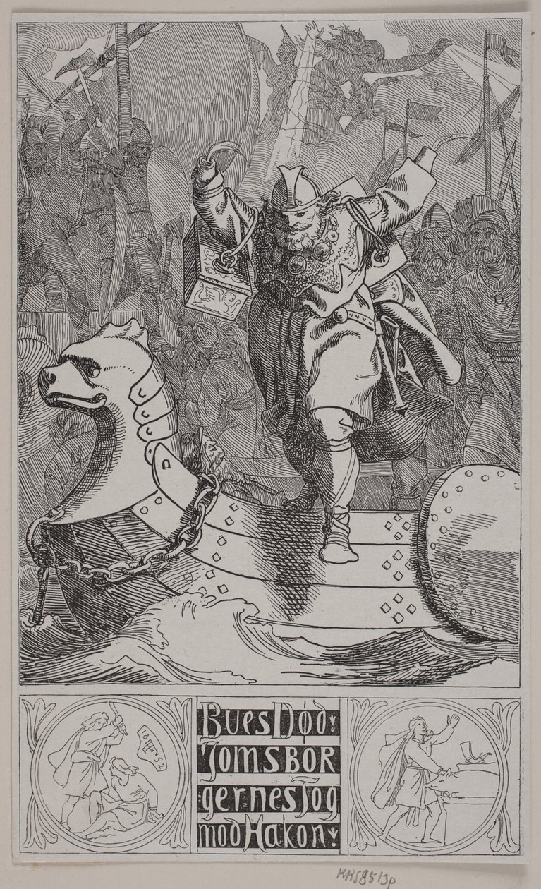 Bues Tod. Der Zug der Jomswikinger gegen Hakon von Lorenz Frølich