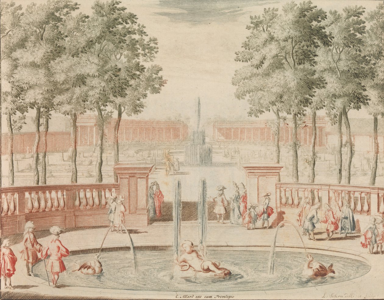 Der Brunnen des Herkules, mit dem großen Sprung, vor dem Amphitheater von Lorenz Scherm