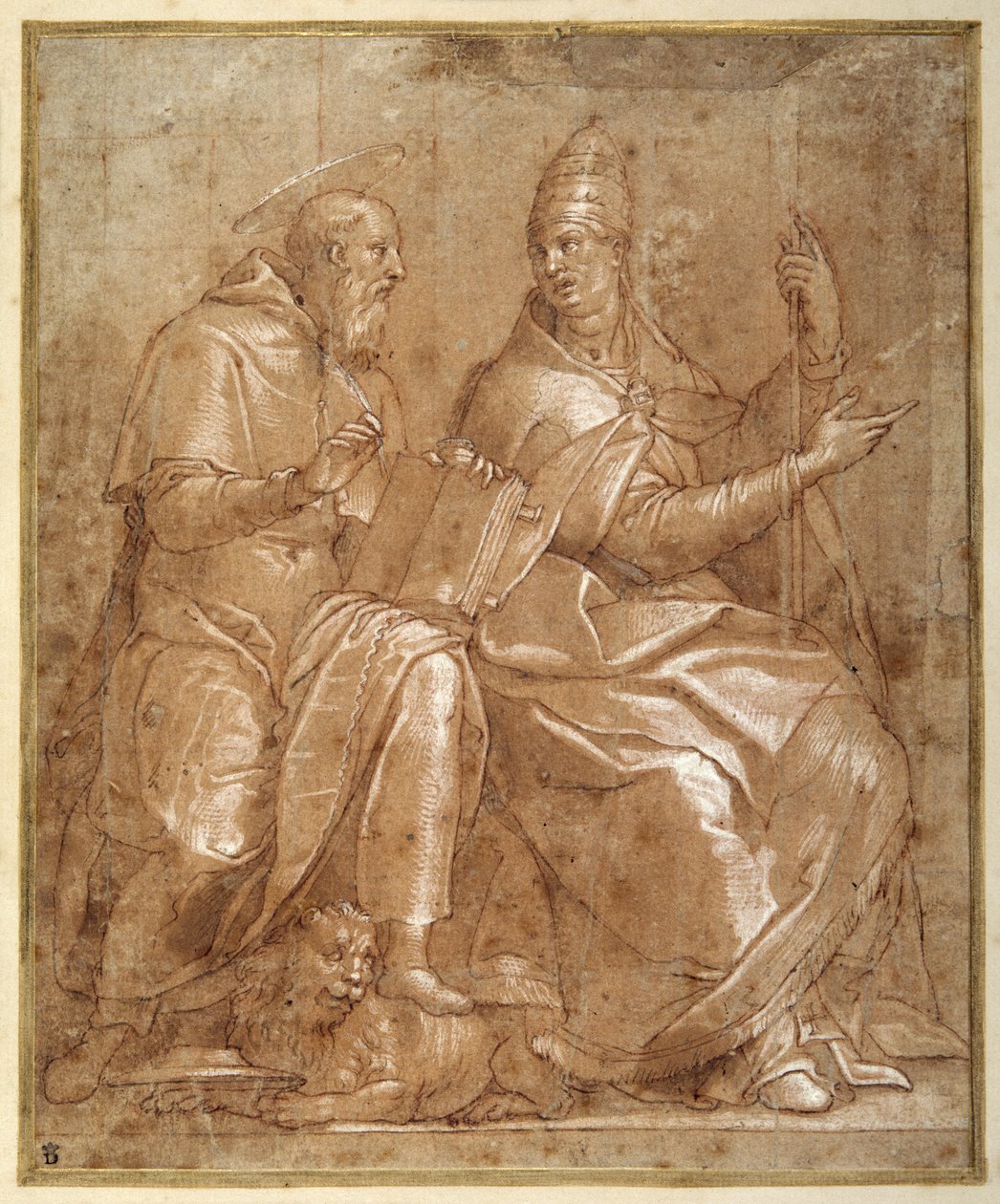 St. Hieronymus im Gespräch mit St. Gregor dem Großen von Lorenzo (c.1530 76) Sabatini