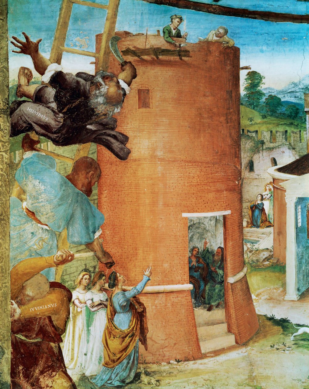 Linke Seite der Capella Suardi, Kirche Santa Barbara in Bergamo von Lorenzo Lotto