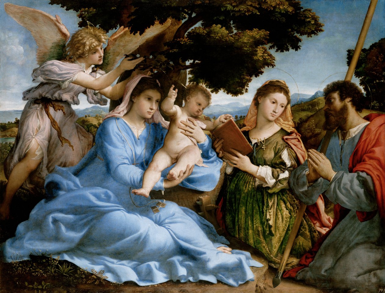 Madonna mit Kind und den Heiligen Katharina und Thomas (sacra conversazione) von Lorenzo Lotto
