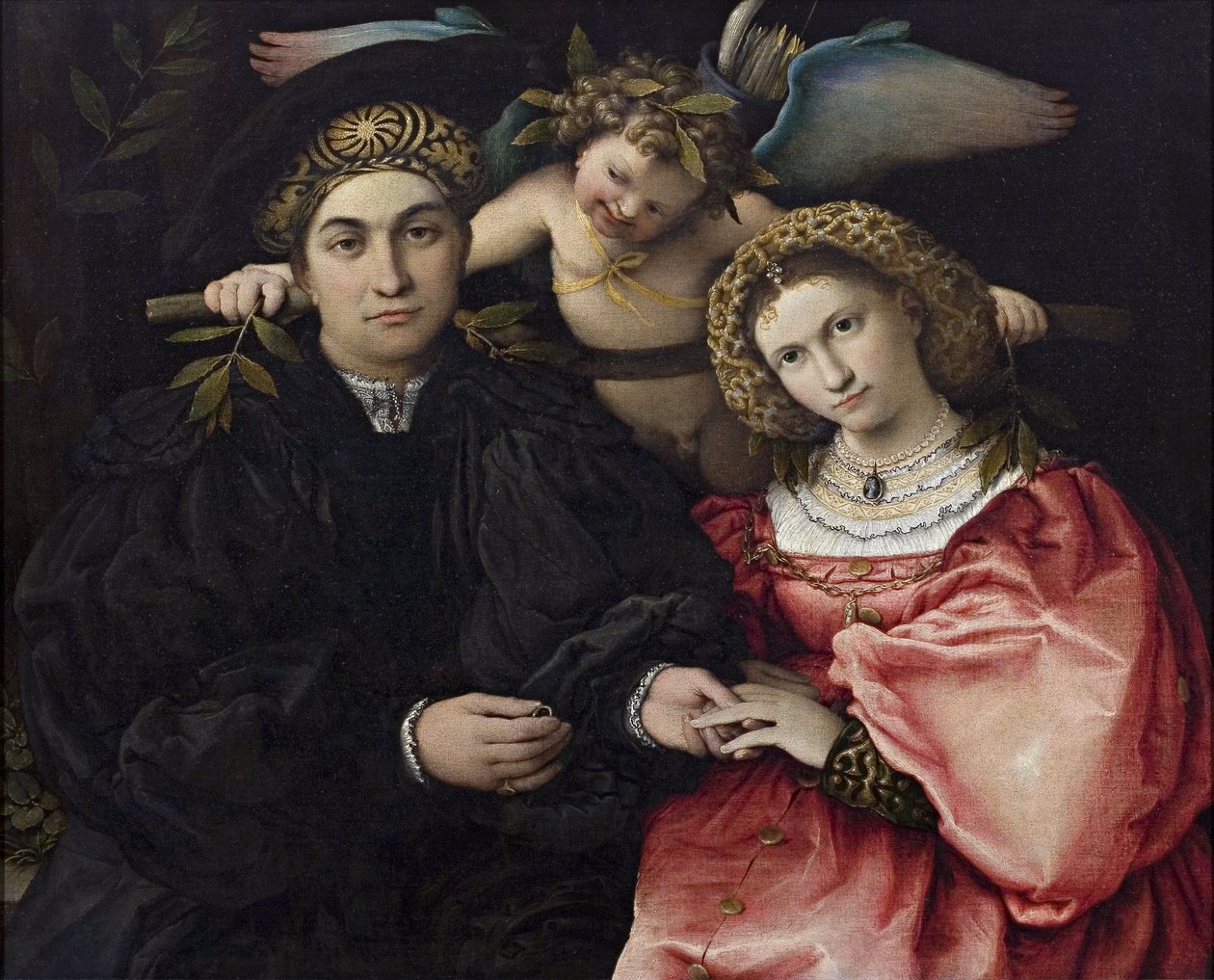 Porträt von Marsilio Cassotti und seiner Braut Faustina von Lorenzo Lotto