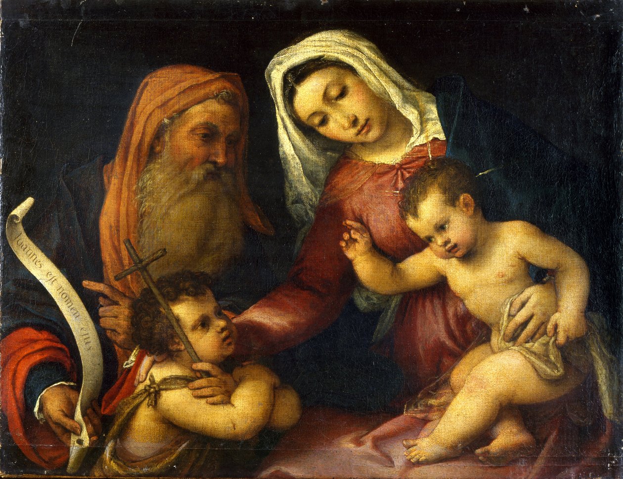 Die Jungfrau und das Kind mit den Heiligen Zacharias und Johannes dem Täufer von Lorenzo Lotto