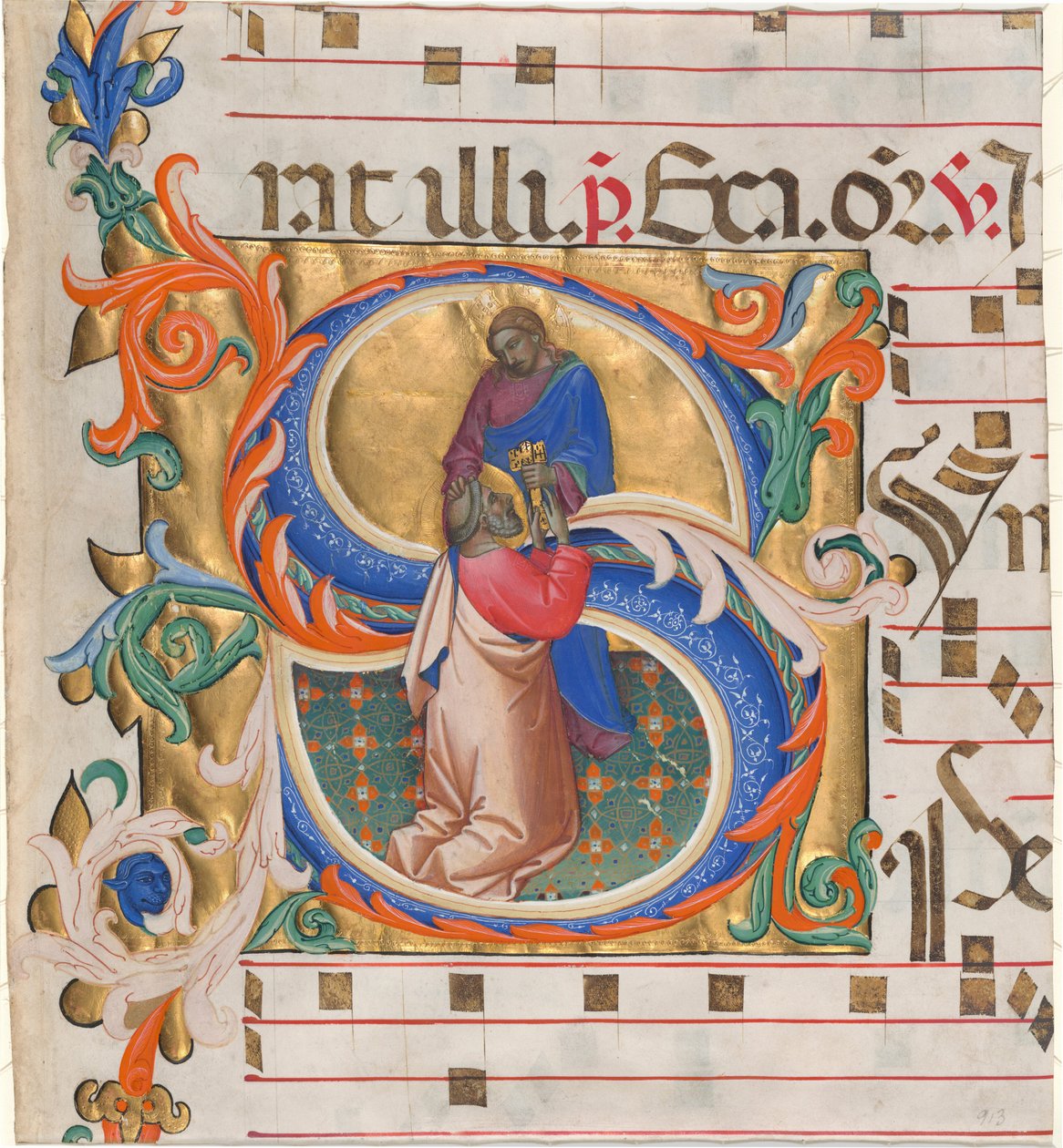 Christus übergibt die Schlüssel an den heiligen Petrus von Lorenzo Monaco