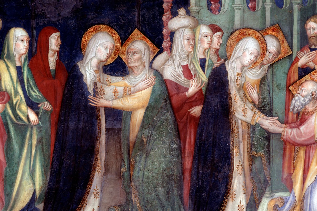 Der Besuch Marias bei Elisabeth (Detail) von Lorenzo Salimbeni
