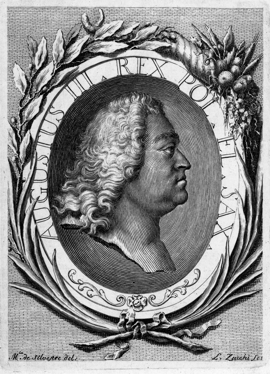 Porträt von August III. von Polen von Lorenzo Zucchi