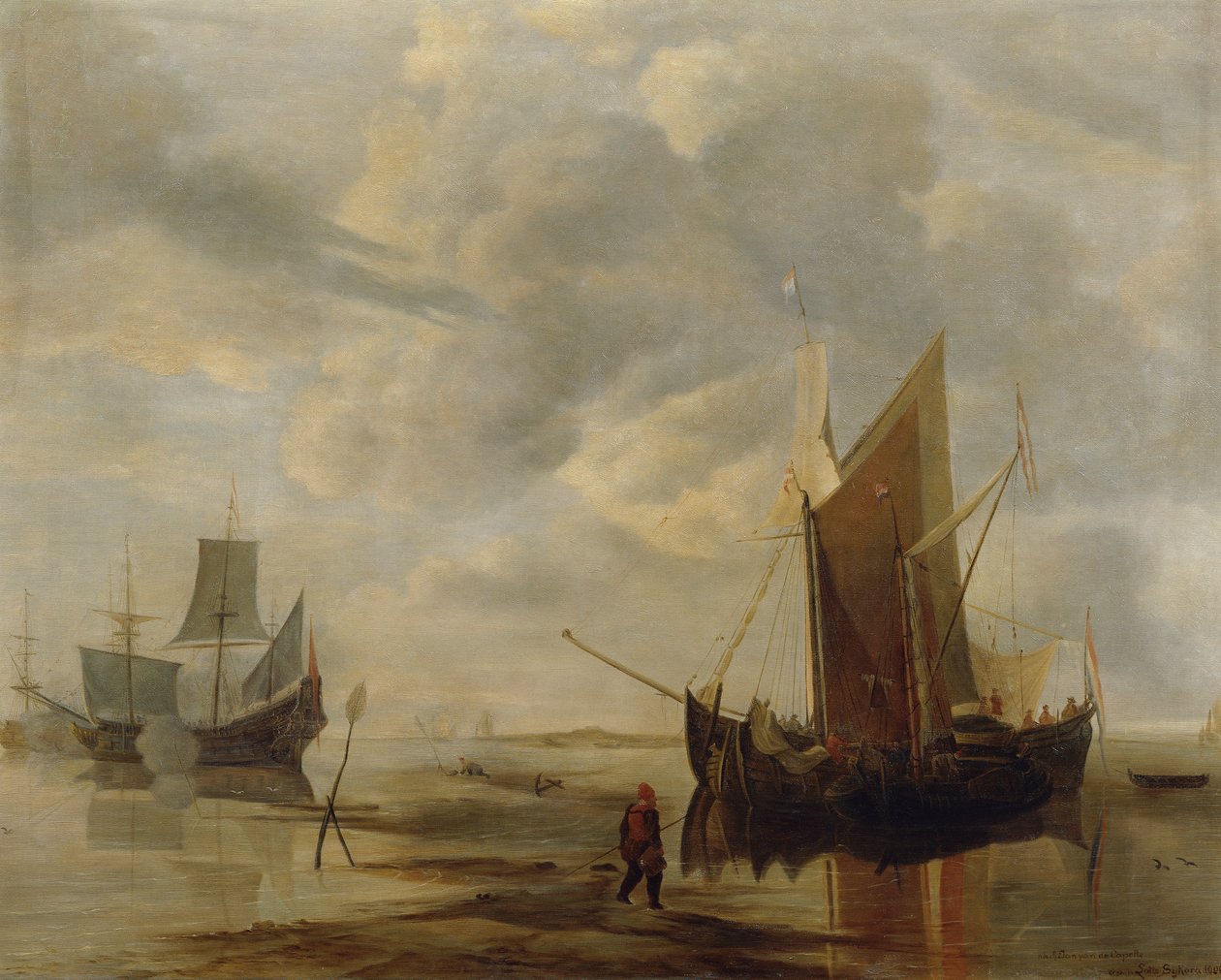 Seelandschaft (Kopie nach Jan van de Capelle) von Lotte Sykora
