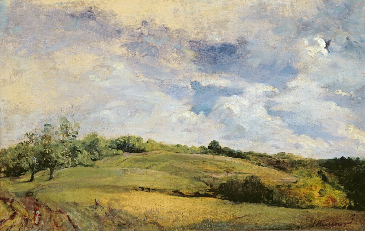 Landschaft und Wolken von Louis Antoine Leon Riesener