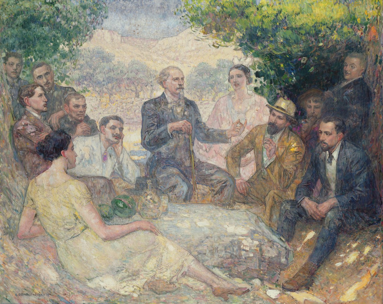 Mistral und seine Freunde vor den Alpilles von Louis Denis Valverane