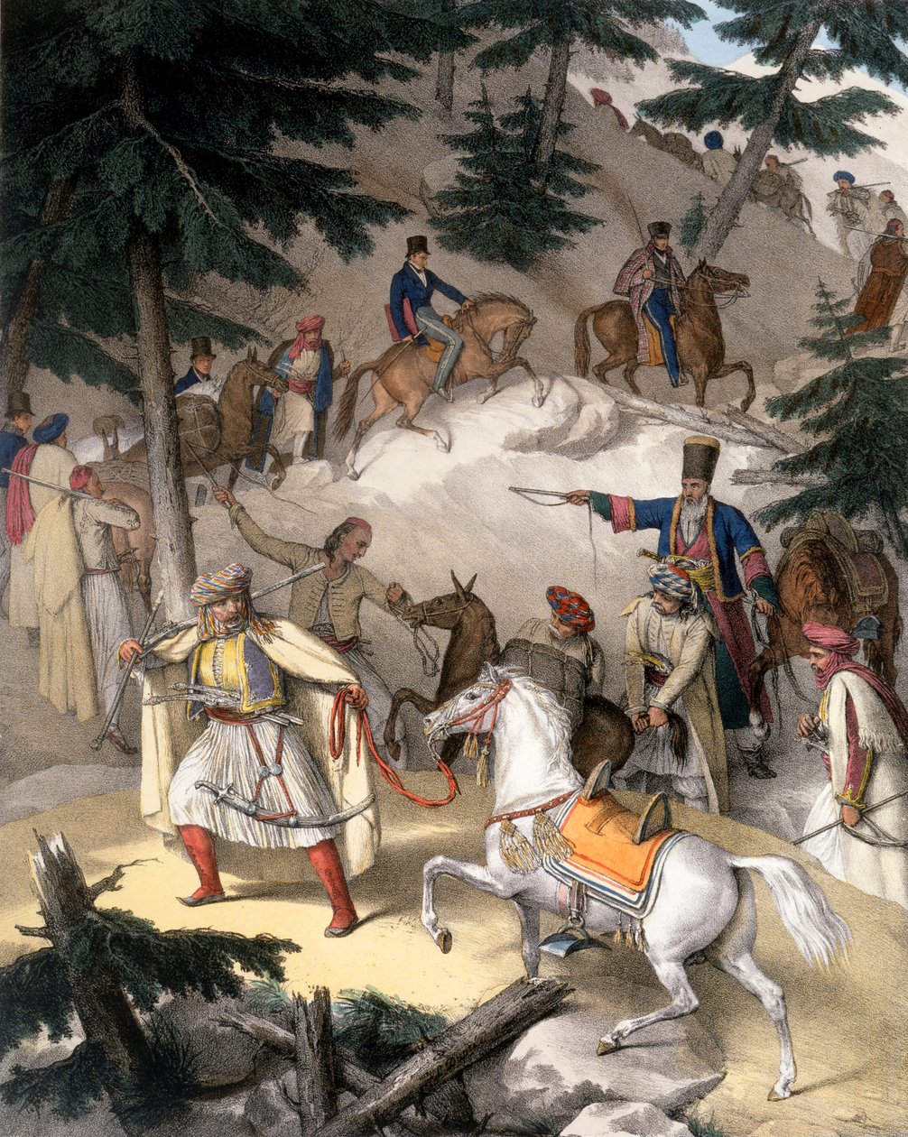 Le Pinde - Platte XI, graviert von Lemercier aus 