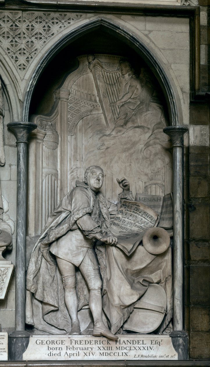 Grab von Georg Friedrich Händel von Louis-Francois (1702-62) Roubillac