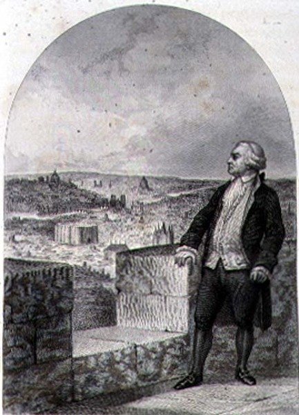 Honore Gabriel Riqueti, Graf von Mirabeau (1749-91) auf den Wällen von Paris, graviert von Philibert Langlois von Louis (after) Marckl