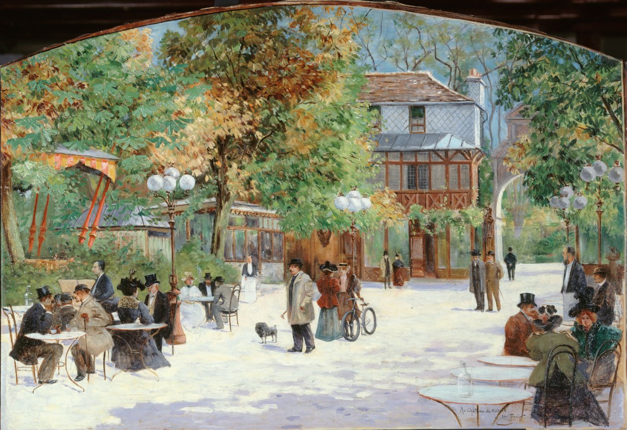 Am Chalet des Château de Madrid, im Bois de Boulogne, um 1895 von Louis Abel Truchet