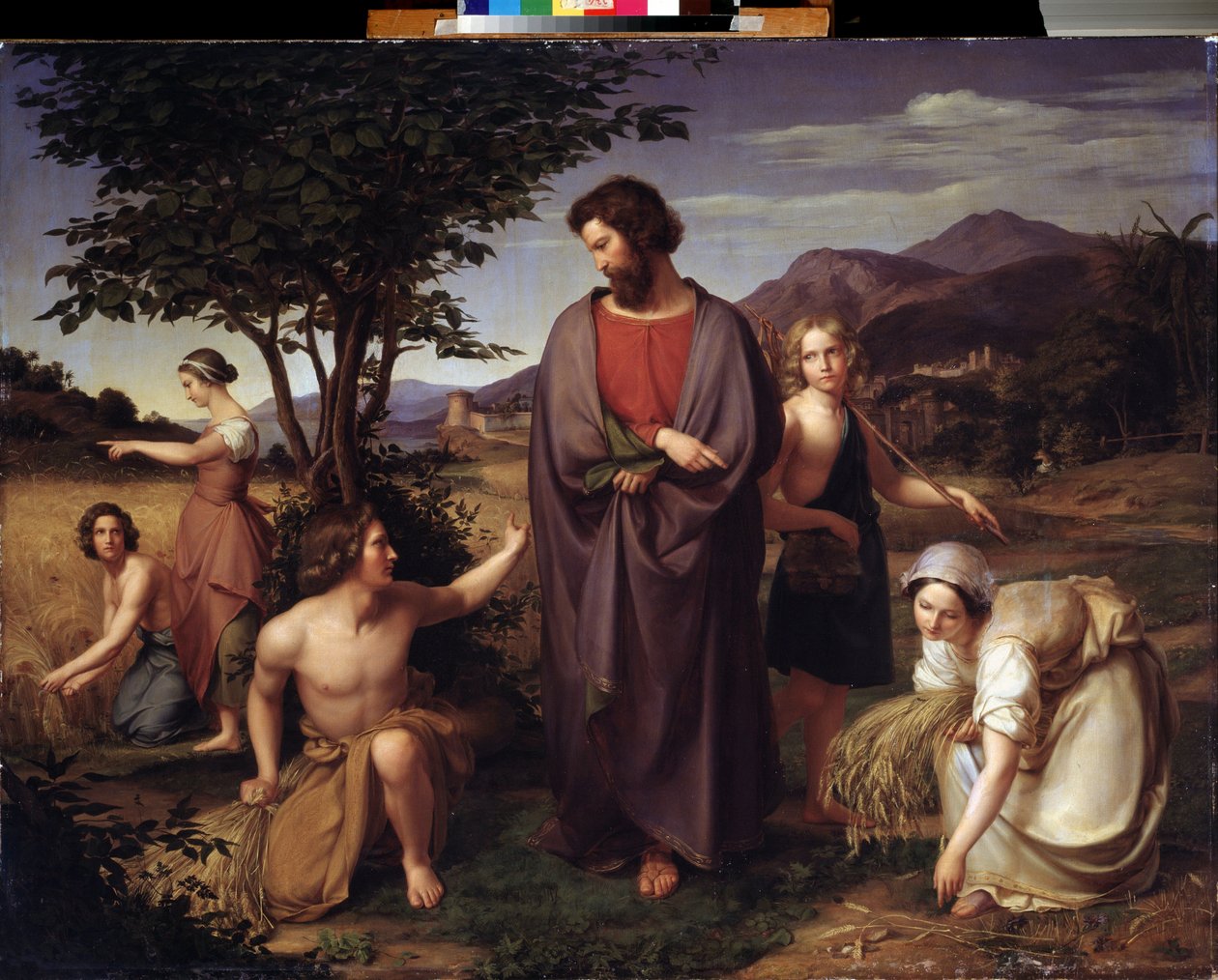 Ruth arbeitet auf dem Feld von Boaz von Louis Ammy Blanc