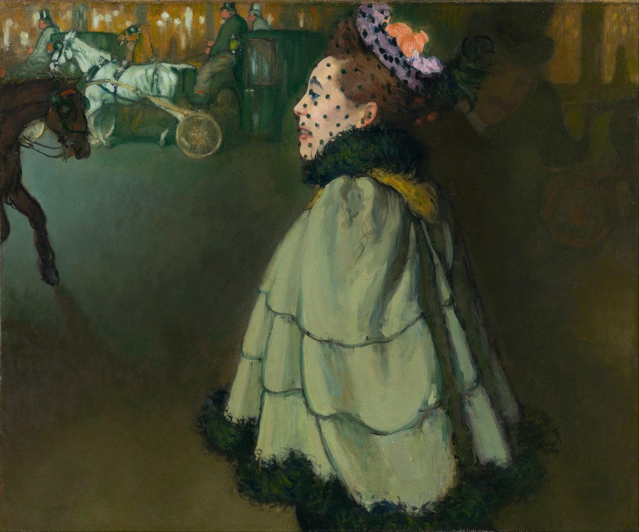 Frau auf den Champs-Élysées bei Nacht von Louis Anquetin