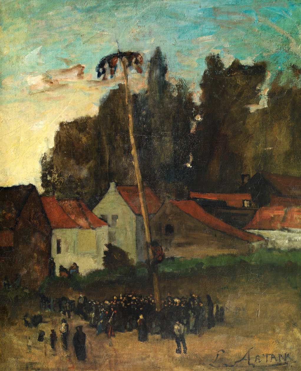 Klettern am Pfahl von Louis Artan de Saint Martin