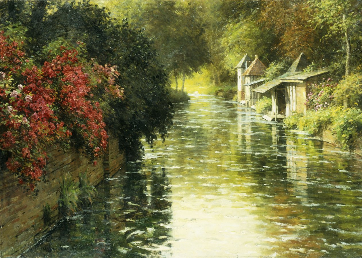 Französische Flusslandschaft von Louis Aston Knight