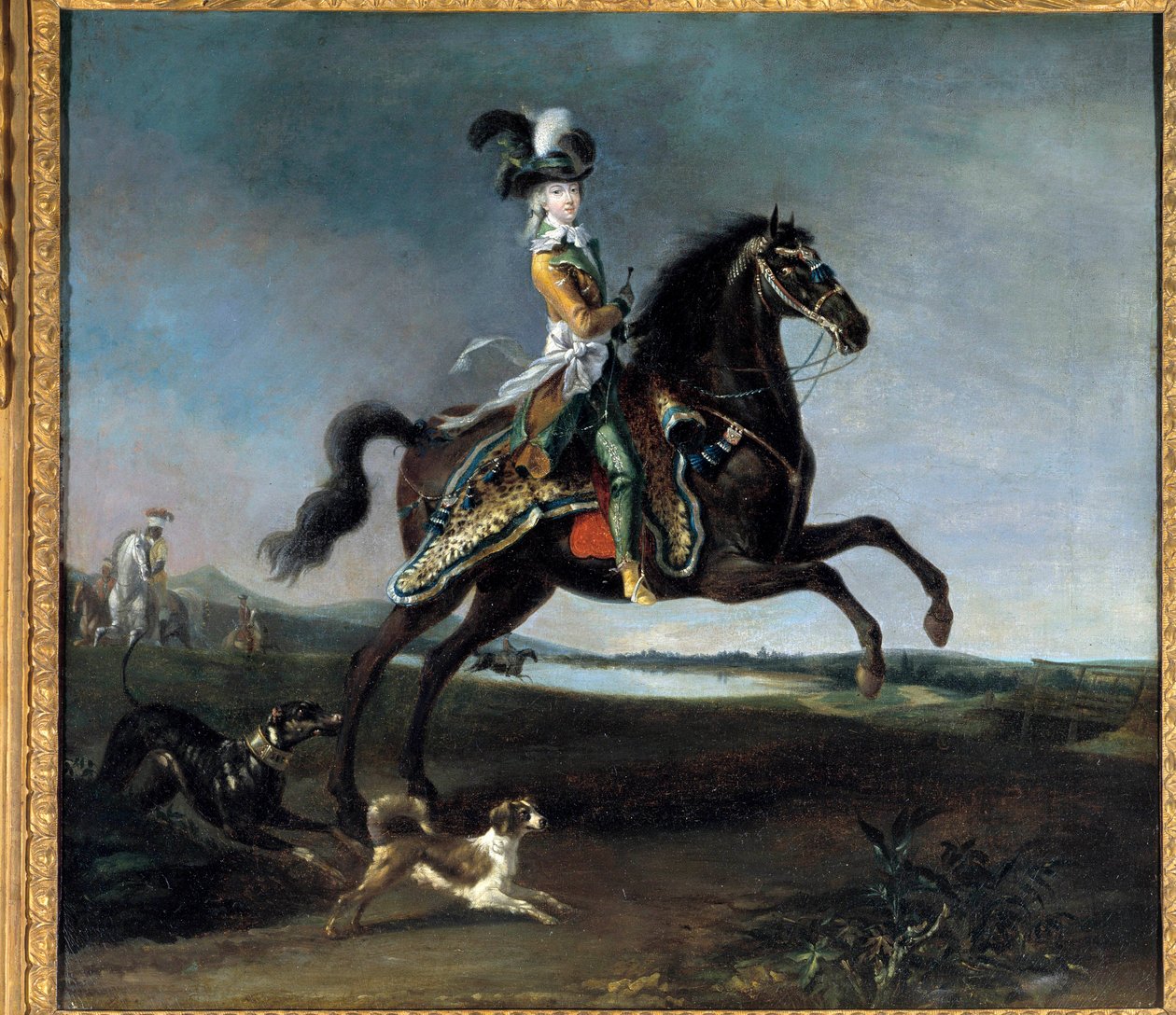 Reiterporträt von Marie Antoinette, Königin von Frankreich von Louis Auguste Brun