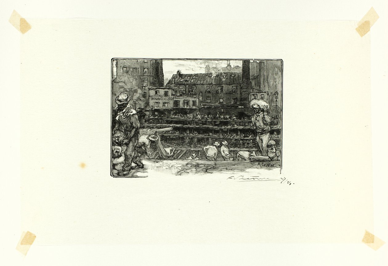 Gipsentlader, Platte drei aus Le Long de la Seine et des Boulevards von Louis Auguste Lepère