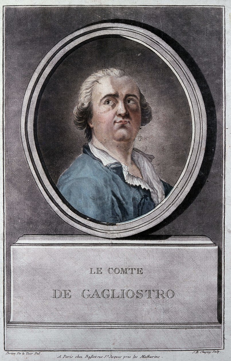 Giuseppe Balsamo, genannt Alexander, Graf von Cagliostro (1743 - 1795) von Brion de la Tour von Louis Brion de la Tour fils