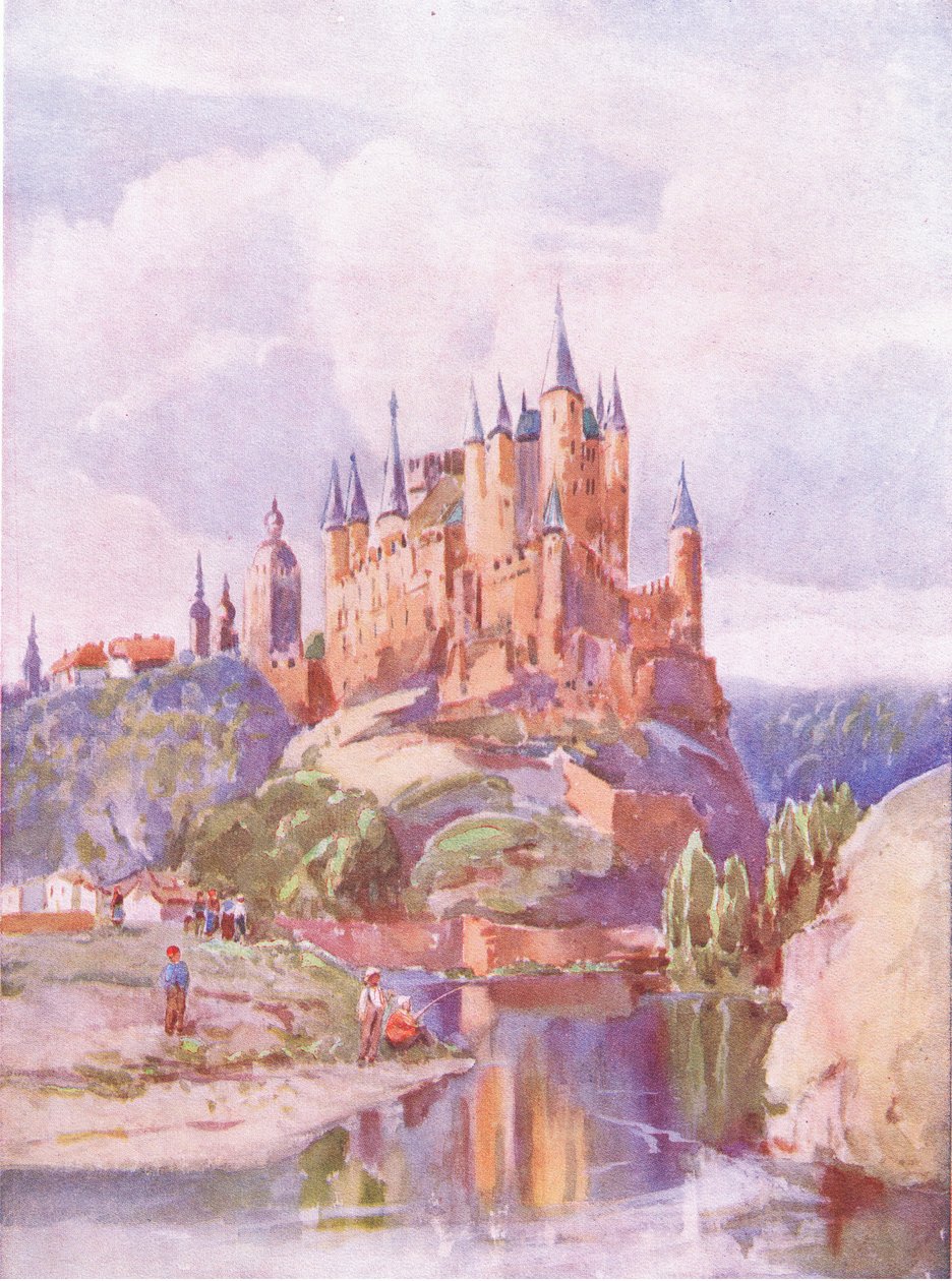 Der Alcazar, Segovia, aus Hutchinsons Picturesque Europe, veröffentlicht von Hutchinson & Son, ca. 1930 von Louis Burleigh Bruhl