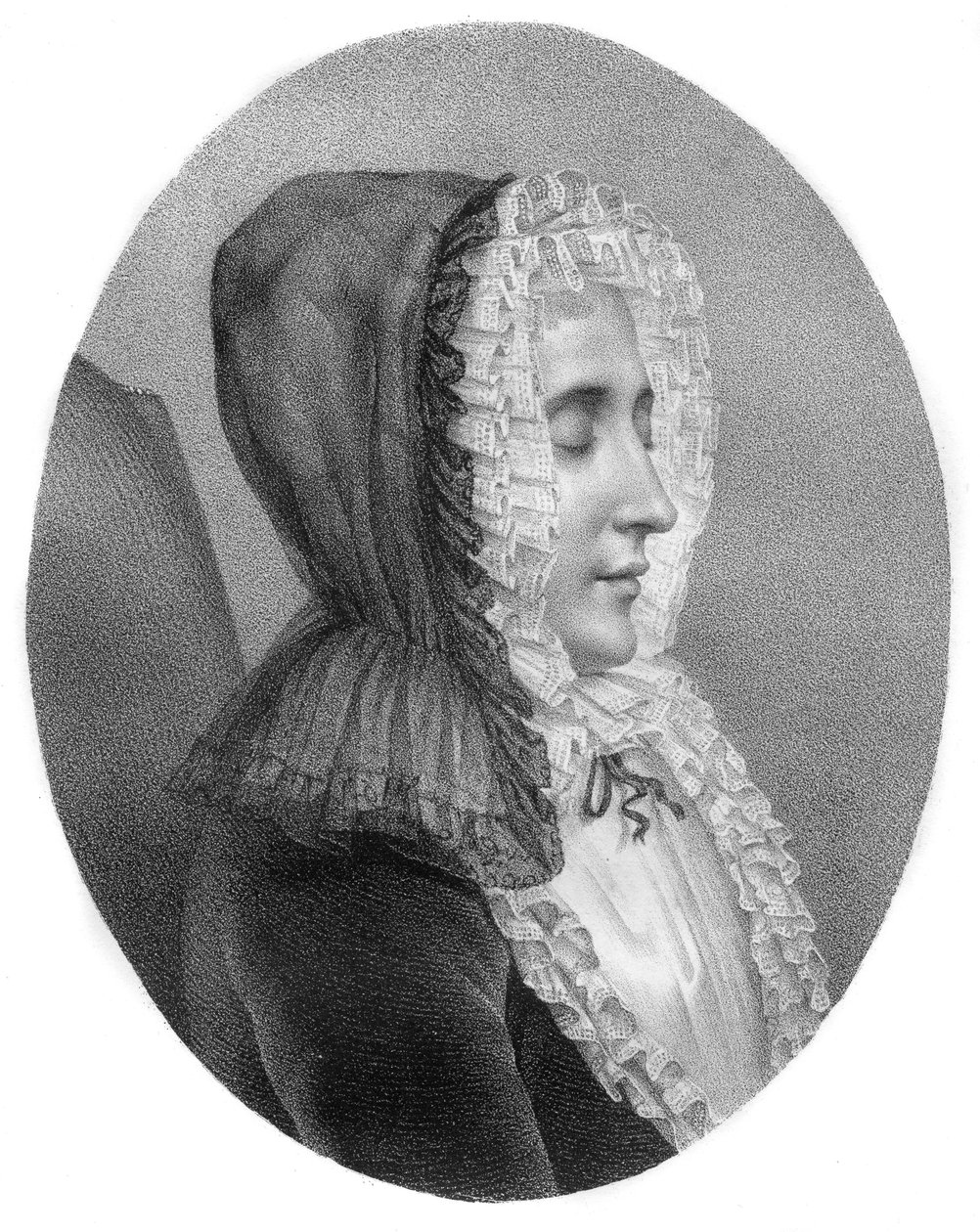 Porträt von Madame du Deffand von Louis Carrogis (after) Carmontelle