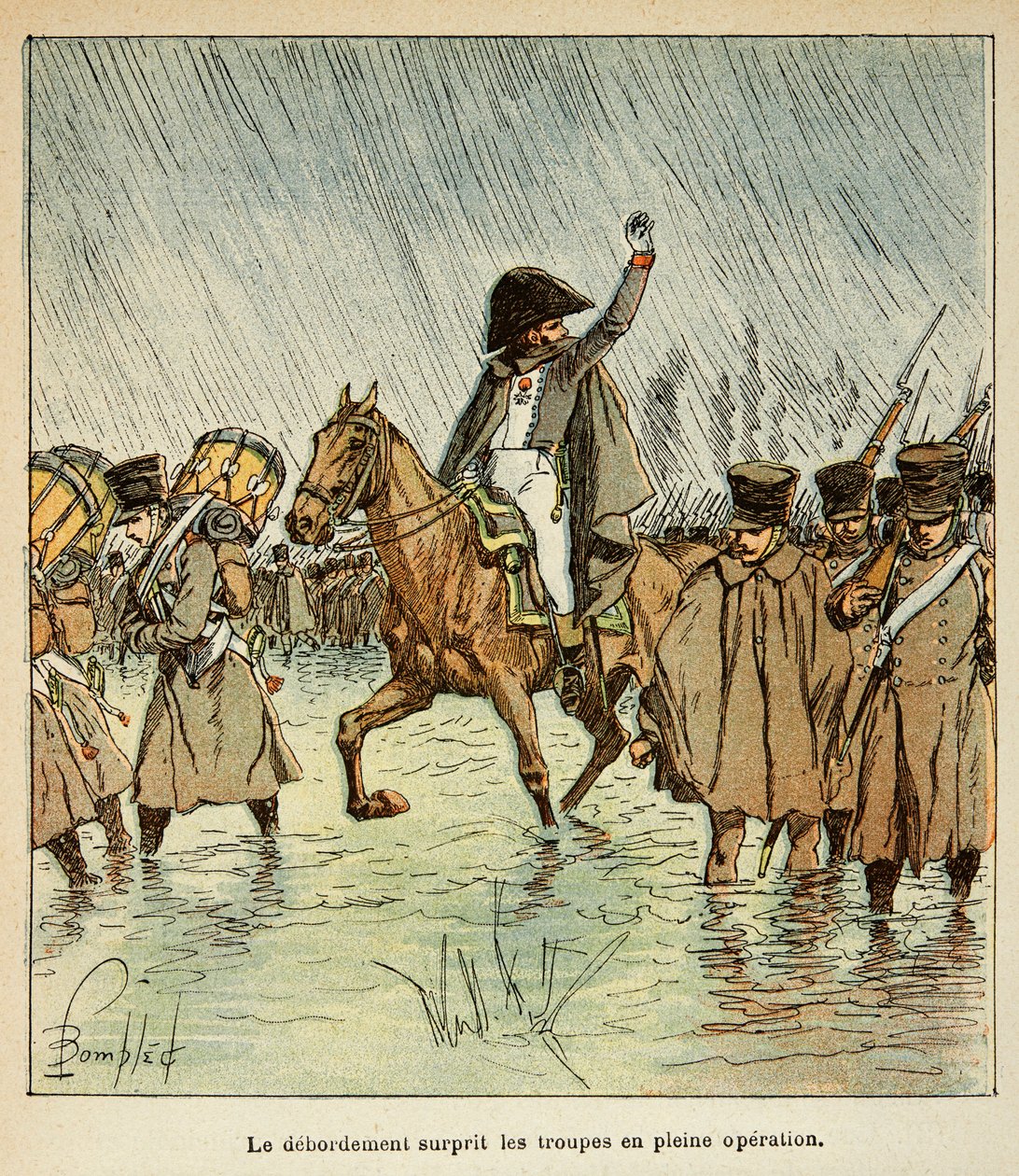 Illustration aus dem Buch „Das Memorial von Saint Helene“ von Graf Emmanuel de Las Cases: Die Imperiale Armee im Jahr 1813 von Louis Charles Bombled