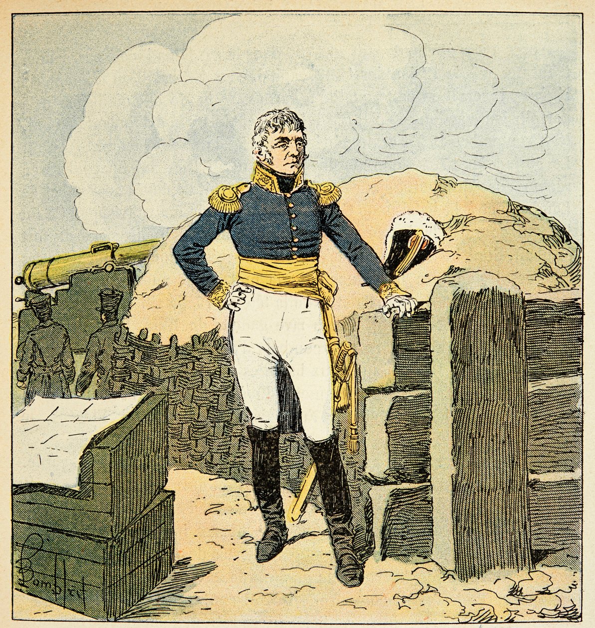 Illustration von Louis Bombled (1862-1927) aus dem Buch „Das Memorial von Saint Helena“ von Graf Emmanuel de Las Cases (1766-1842): Porträt von Marschall François Joseph Lefebvre (1755-1820), Herzog von Danzig, Privatbesitz von Louis Charles Bombled