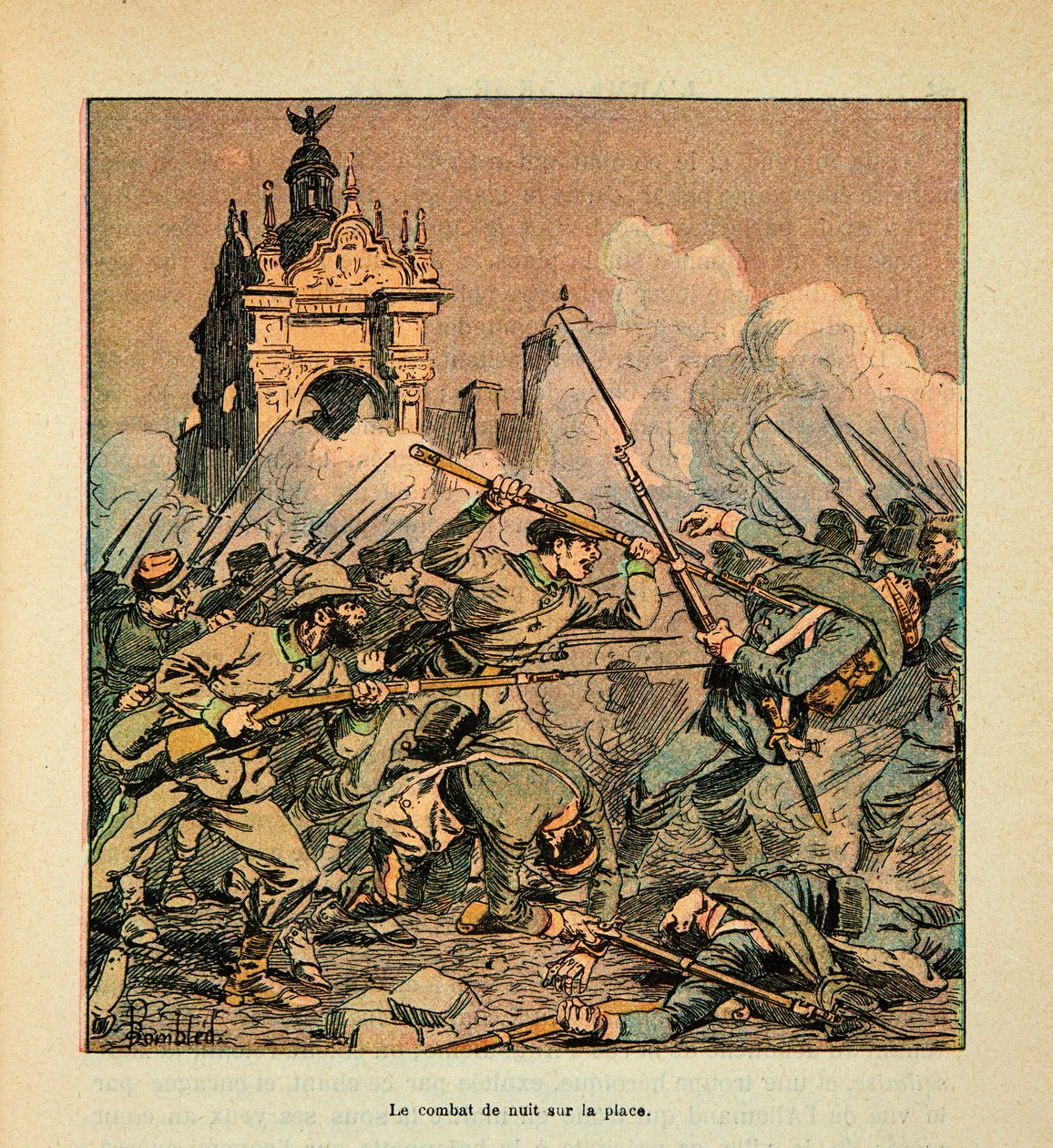 Die Armee der Loire von Eugene Sergent, genannt Grenest, illustriert von Louis Bombled (Französisch-Deutscher Krieg; Feldzug von 1870-1871): Schlacht von Chateaudun am 18. Oktober von Louis Charles Bombled