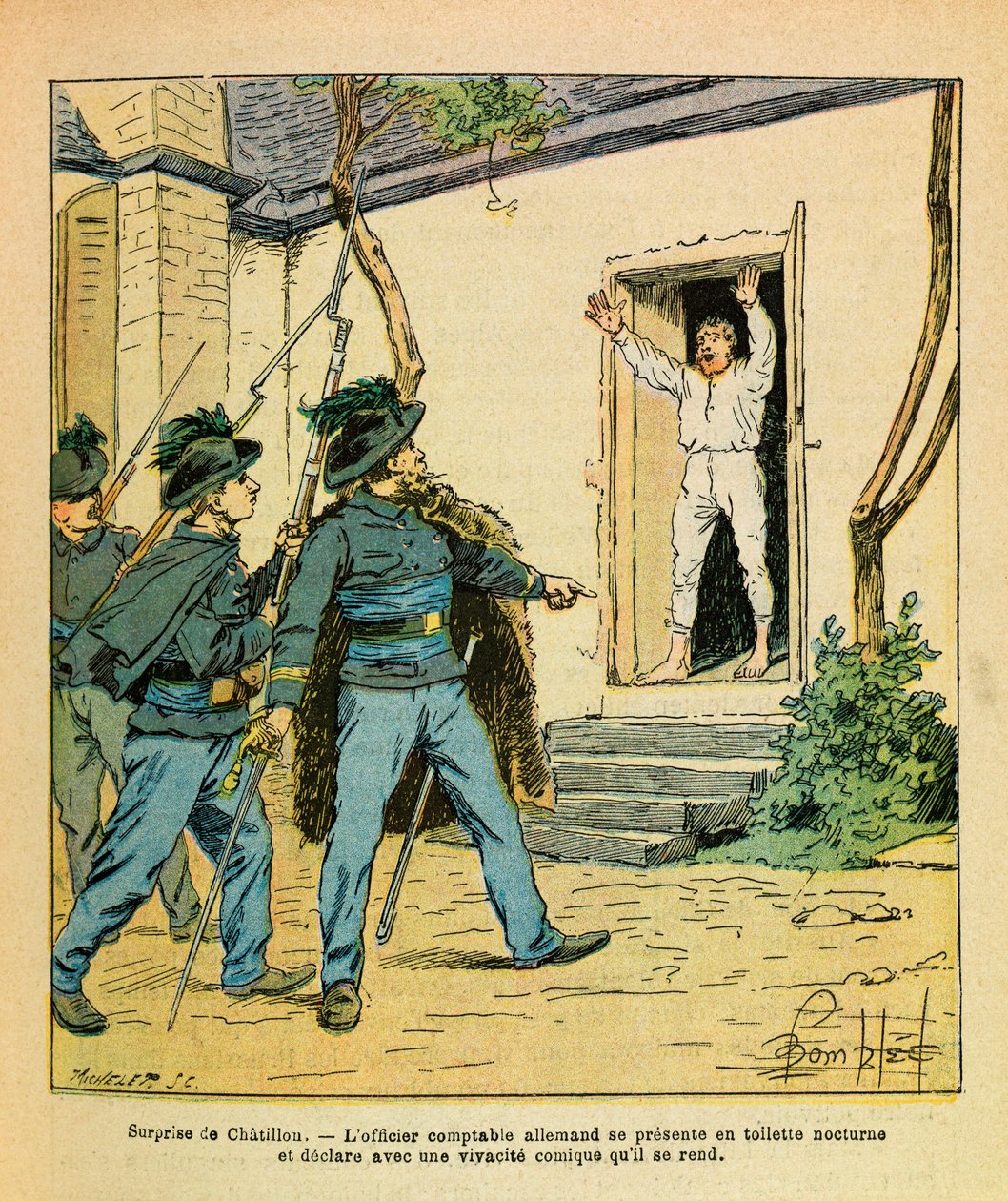 Die östliche Armee: November 1870, in Châtillon-sur-Seine, Hauptmann Michard ergriff den deutschen Rechnungsführer im Hotel de la Côte d