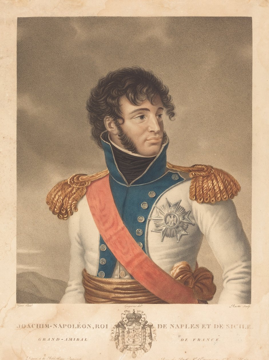 Joachim Murat (Joachim-Napoleon, König von Neapel und Sizilien, Großadmiral von Frankreich) von Louis Charles Ruotte after Albert Jakob Frans Gregorius after Antoine Jean Gros