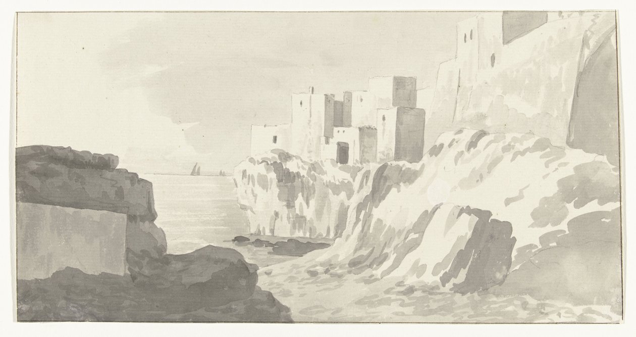 Ansicht von Polignano (Voyage en Italie, en Sicile et à Malte - 1778) von Louis Ducros